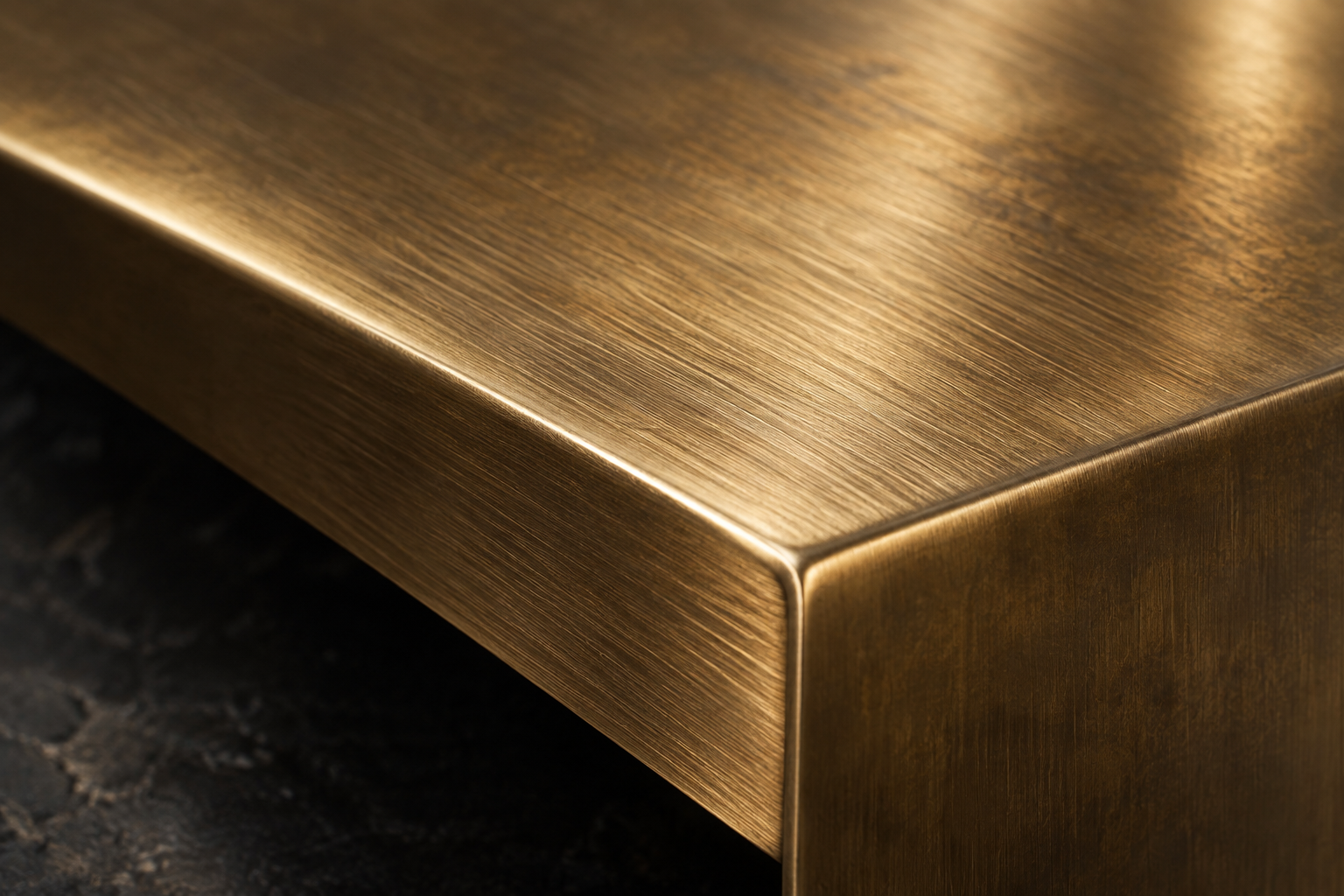 Generated close-up of brass, illustrative architectural material